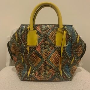 Stella McCartney Vegan Leather Snakeskin Top Handle Bag